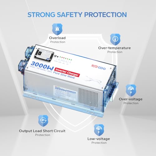 Redodo Pure Sine Wave Inverter for Off-Grid Solar Power System, RV, Home Backup Power
