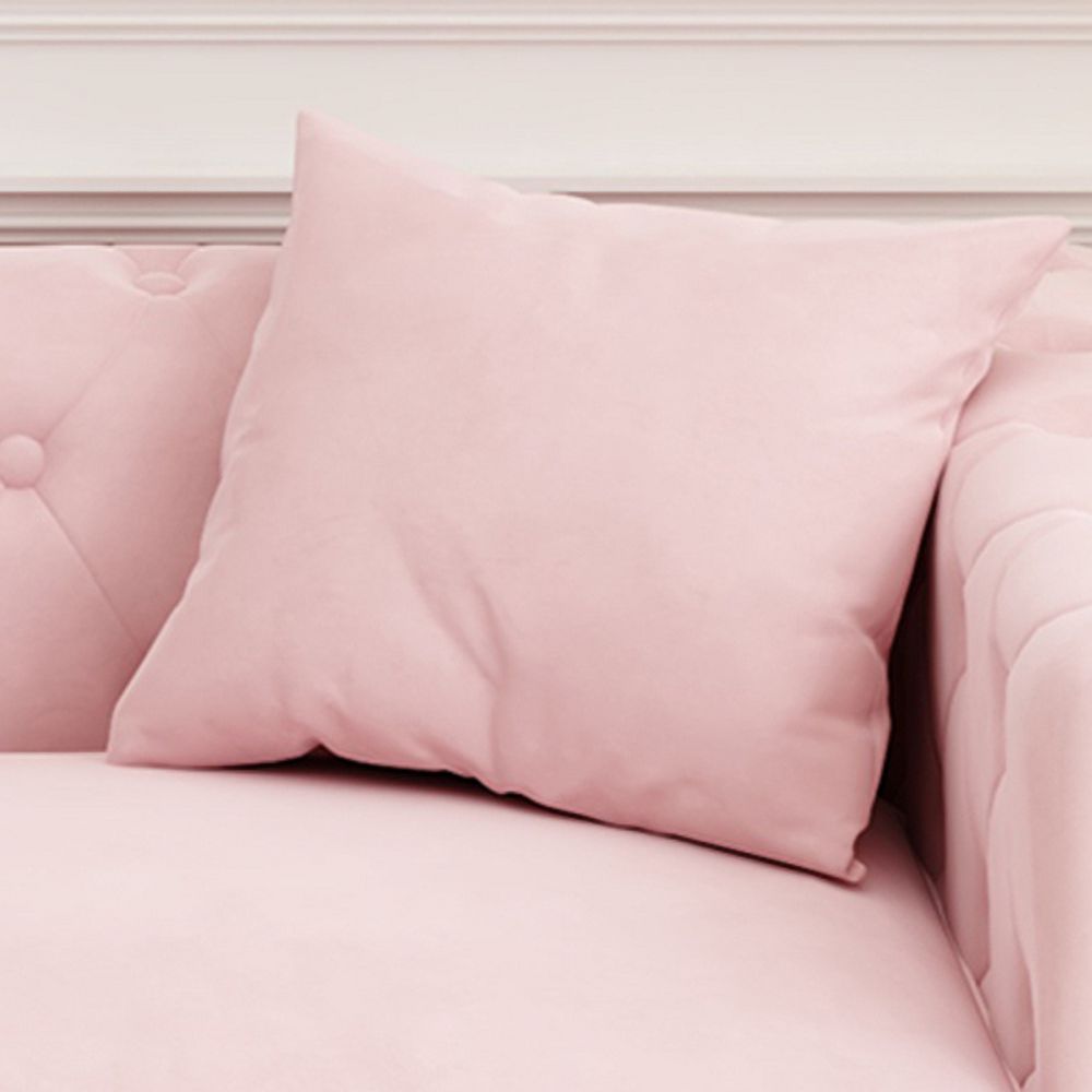 Sofa Includes 2 Pillows, 83 "Pink Velvet Triple Sofa, Suitable For Large And Small Spaces