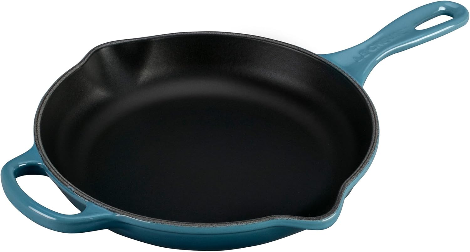 Le Creuset - LS2024-237D Le Creuset Signature Cast Iron Handle Skillet, 9, Deep Teal