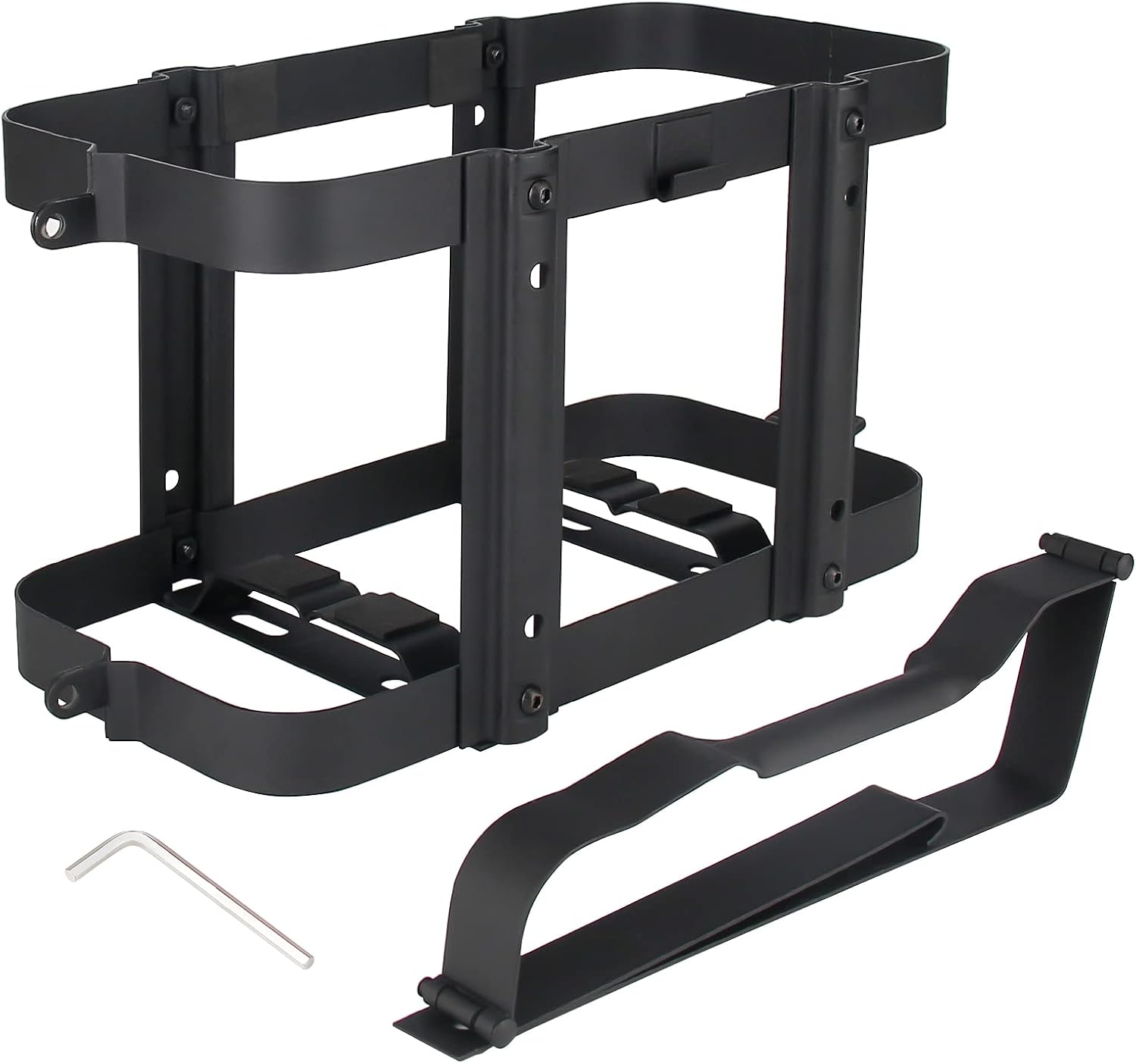 EONLION Gas Can Holder New upgrade For 20 Liter / 5 Gallon Jerry Can ,Gas Can Jerry Gas Container, Black Lockable (Off-Road Vehicle Equipment) Pack of 2