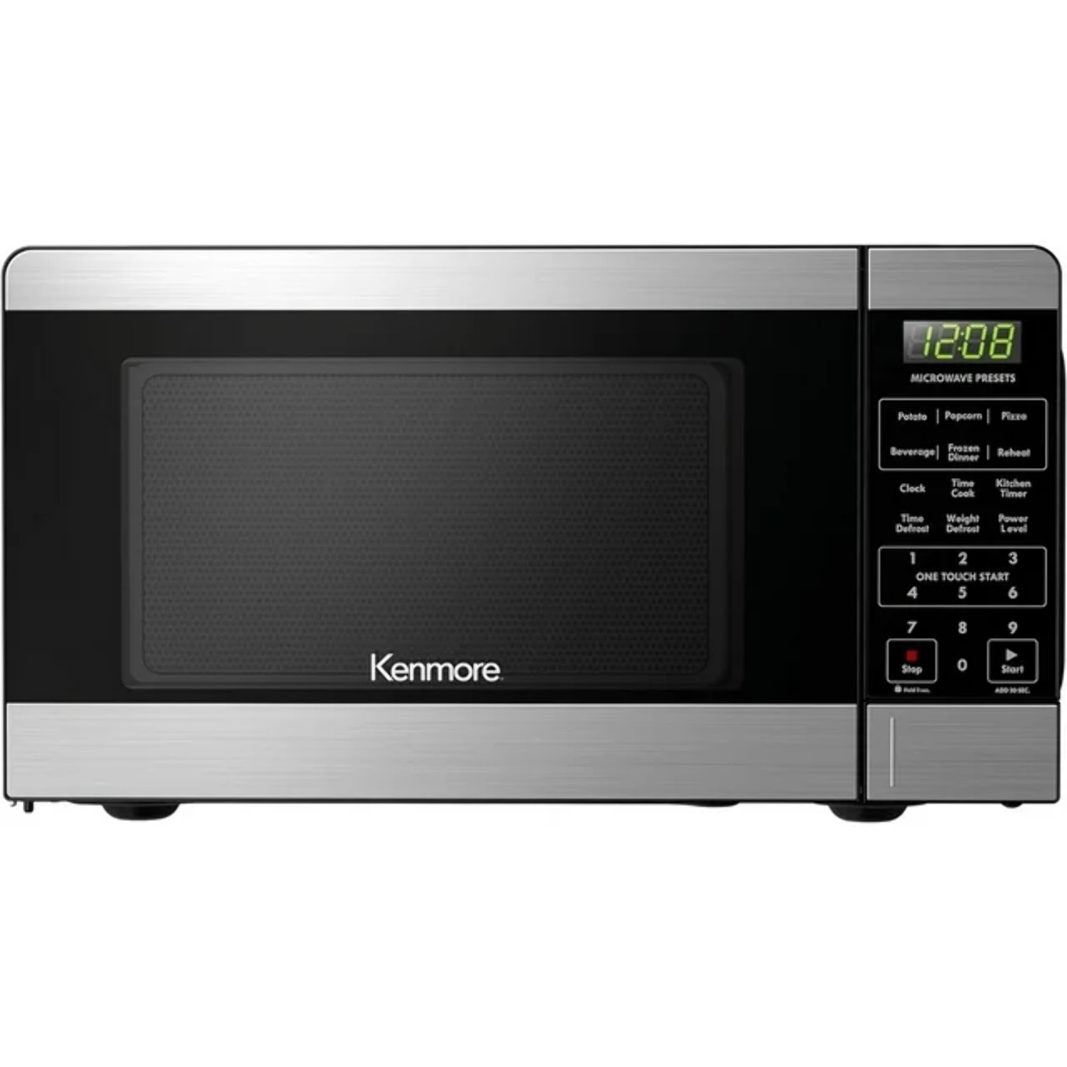 Kenmore Countertop Microwave, 6 Auto-Preset Menus, Child Lock, Defrost  Express Cooking Features, 700 Watt, .7 Cu Ft, Stainless Steel