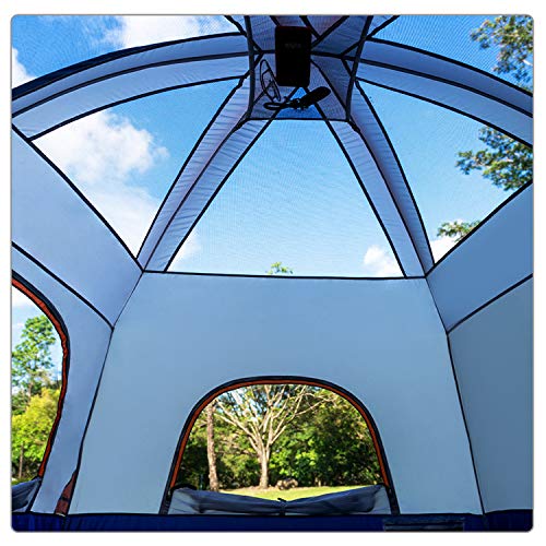 CAMPROS Tent-6/8-Person-Camping-Tents, Waterproof Windproof Family Tent with Top Rainfly, 4 Large Mesh Windows, Double Layer, Easy Set Up, Portable with Carry Bag, for All Seasons
