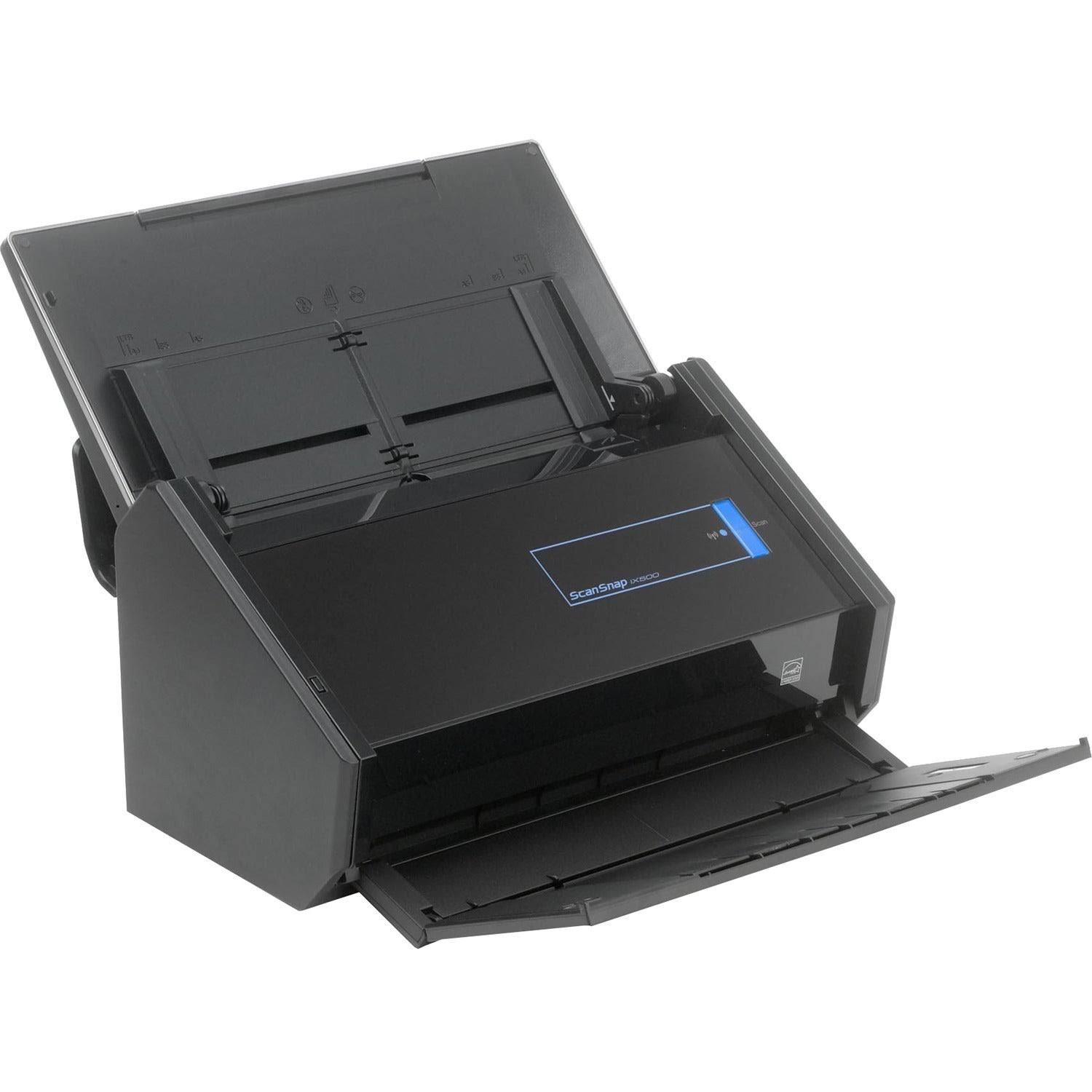 Fujitsu ScanSnap iX500 Color Duplex Desk Scanner, 600 Dpi, 25 ppm, Black