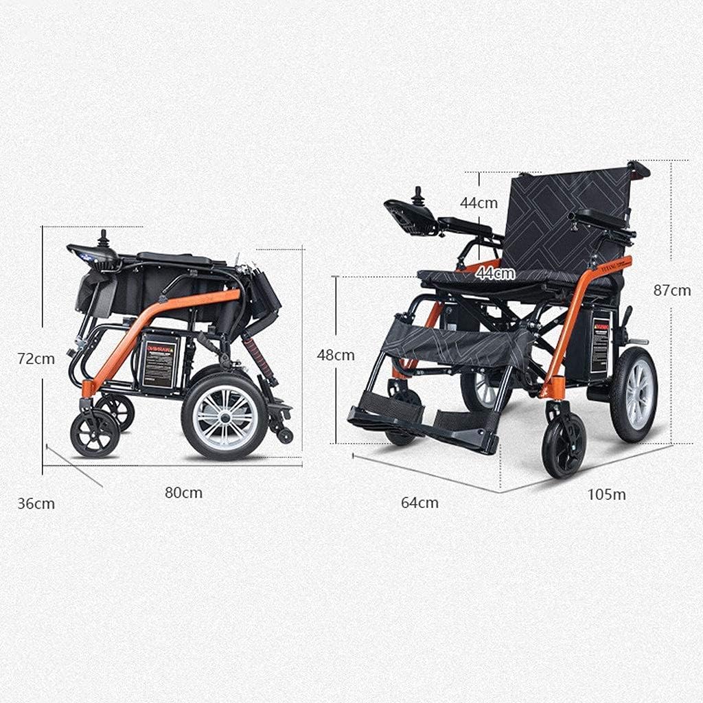 Fashion Portable Wheelchair Aluminum Travel Electric Powerchair Ultra Portable Folding Power Wheelchair 7X12" Tire 20Ah Lithium Battery Can Travel 40Km For Disabled People Elderly Beautiful Home"