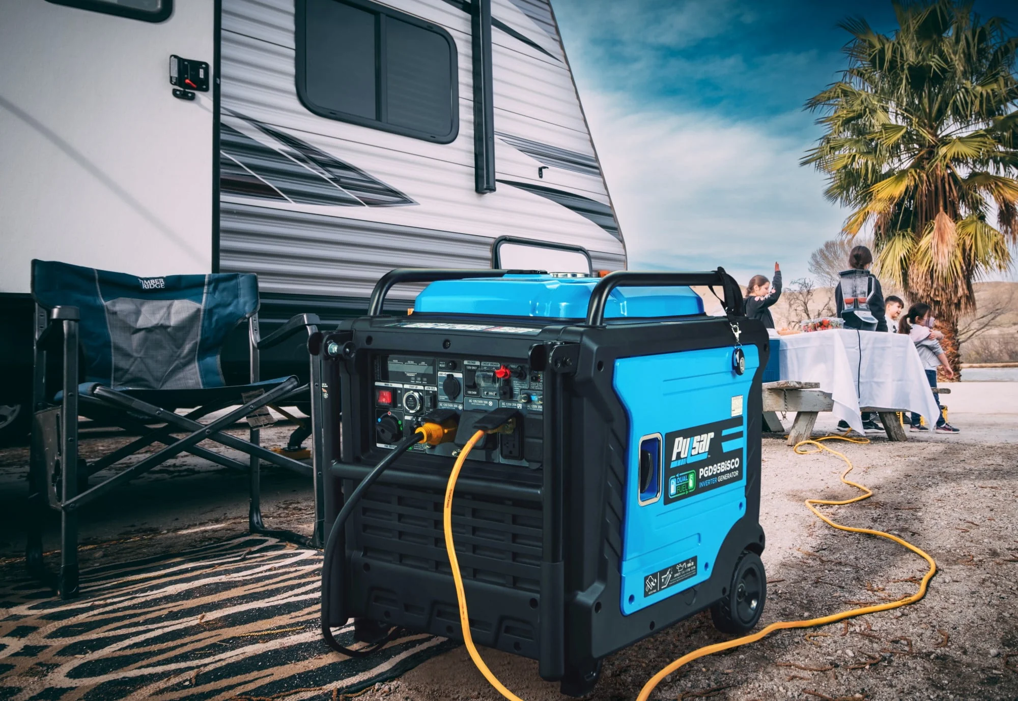 Pulsar 9,500 Watt Super Quiet Dual Fuel Inverter Generator with CO Alert and Remote Start