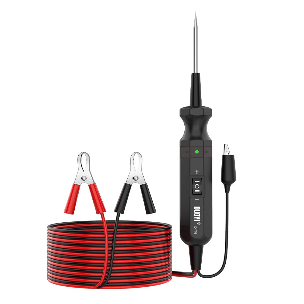 Power Circuit Probe Tester with Extra 20Ft Extension Cable Continuity/Polarity Circuit Tester AC&DC Voltage Tester Resistance/Diode Electrical Tester Buzzer Prompt Circuit Breaker Finder for 6-30V