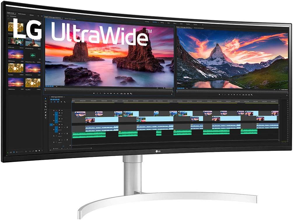 LG 38” 38BN95C-W QHD+ Nano IPS Curved UltraWide™ Monitor (3840x1600) with Thunderbolt™ 3 Port, 1 ms Response Time, 144 Hz Refresh Rate, DisplayHDR™ 600, Black Stabilizer & Dynamic Action Sync