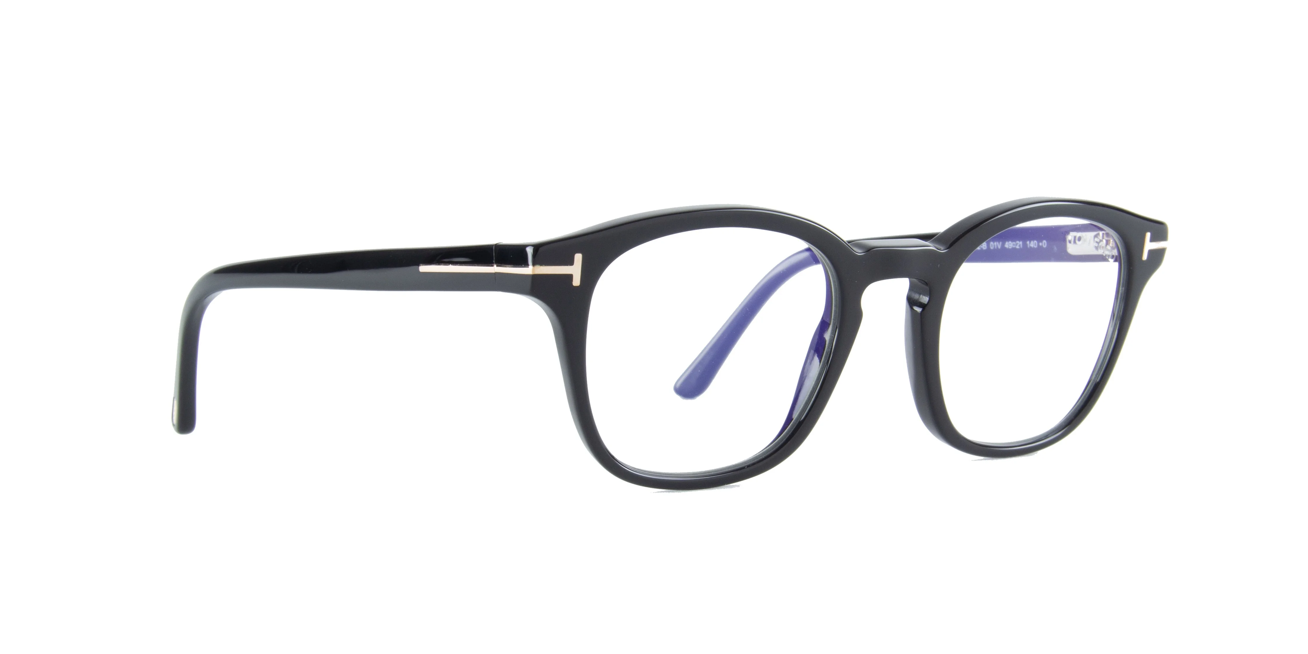 Tom Ford 5532-B Black 01V / Blue Block Eyeglasses + Blue Clip TF5532 B 01V 49mm