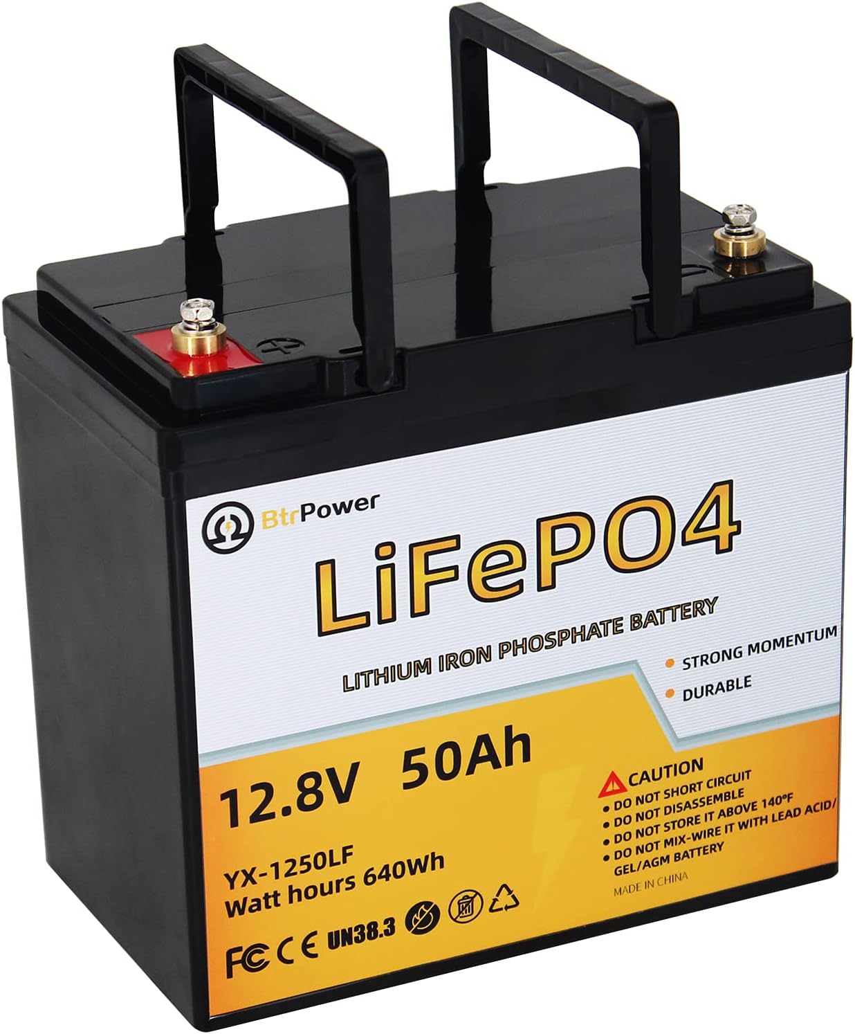 12V Lithium Battery-200Ah LiFePO4 Deep Cycle Battery,Built-in 200A BMS,4000+ Cycles,Perfect for RV, Home Storage,Marine,Solar Power System and Outdoor Camping (12V 200Ah（200Amp）)