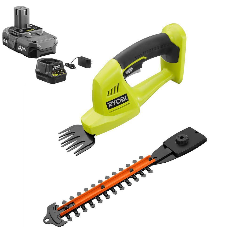 Ryobi P2910 ONE+ 18-Volt Lithium-Ion Cordless Grass Shear and Shrubber Trimmer