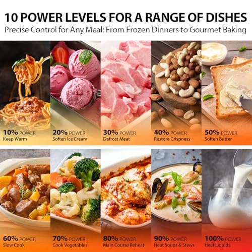 TOSHIBA EM131A5C-BS Countertop Microwave Ovens 1.2 Cu Ft, 12.4" Removable Turntable Smart Humidity Sensor 12 Auto Menus Mute Function ECO Mode Easy Clean Interior Black Color 1000W