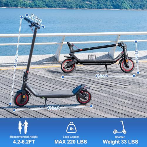 Electric Scooter - 500W Peak Motor Electric Scooter for Adults, 19 Miles Range, Max 18.6 MPH, 8.5" Tires, Dual Brakes, Foladable & Portable Commuting Eblike