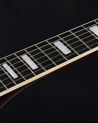 WestCreek Revenge Solid Body Electric Guitar, Heavy Metal Guitar, Right Handed, Heavy Metal Pickups, Rounded End Jumbo Frets, Bone nut, Rosewood Fretboard, Mahogany Body (Blue Yellow Gradient)