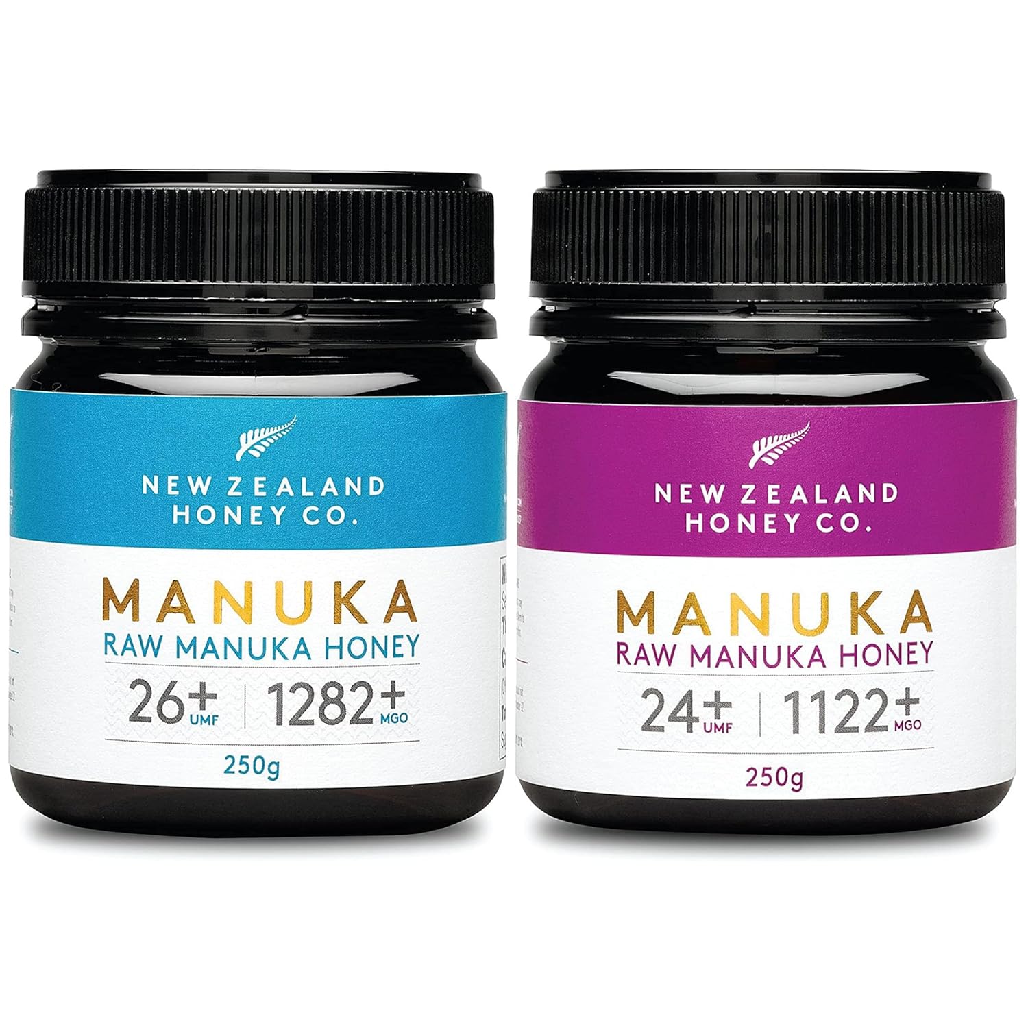 New Zealand Honey Co. Raw Manuka Honey UMF 26+ / MGO 1282+ 8.8 oz & UMF 24+ / MGO 1122+ 8.8 oz, UMF Certified