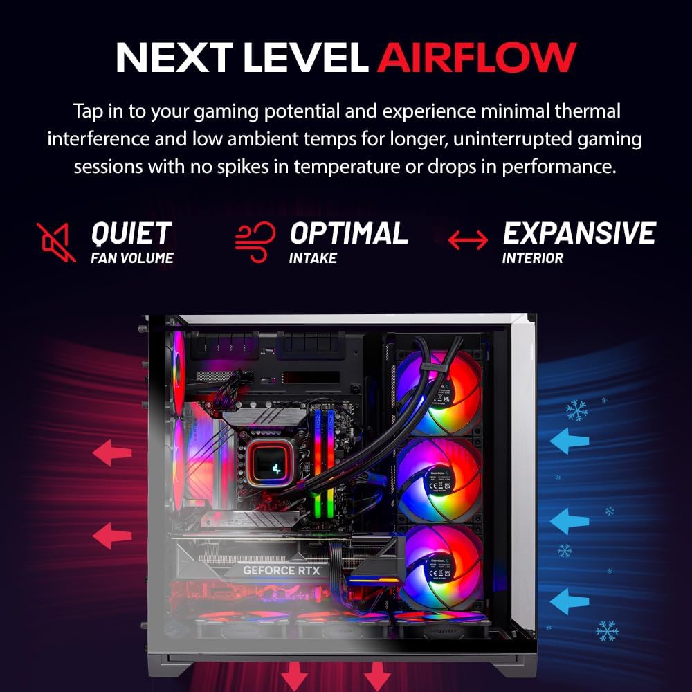 Skytech O11V Gaming PC Desktop, Ryzen 7 7700X 4.5 GHz (5.4GHz Turbo Boost), NVIDIA RTX 4070 Ti Super 16GB GDDR6X, 1TB Gen4 SSD, 32GB DDR5 RAM 5600 RGB, 750W Gold PSU, ARGB AIO, Wi-Fi, Win 11 Home