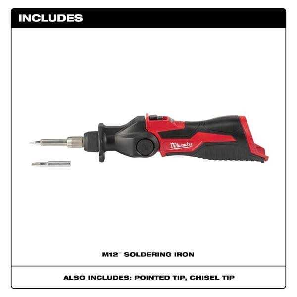 Milwaukee M12 12V Lithium-Ion Cordless Copper Tubing Cutter Kit with 1.5 Ah Battery, Charger and Hard Case w/M12 Soldering Iron