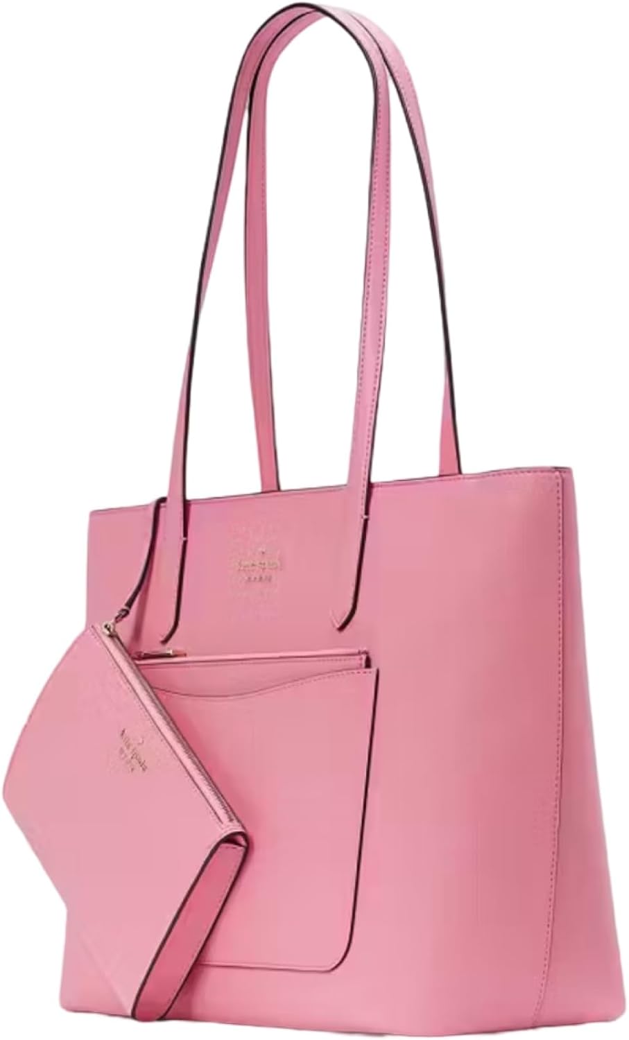 Kate Spade New York Staci Tote and Wristlet 3 Piece Set Blossom Pink Leather, Large