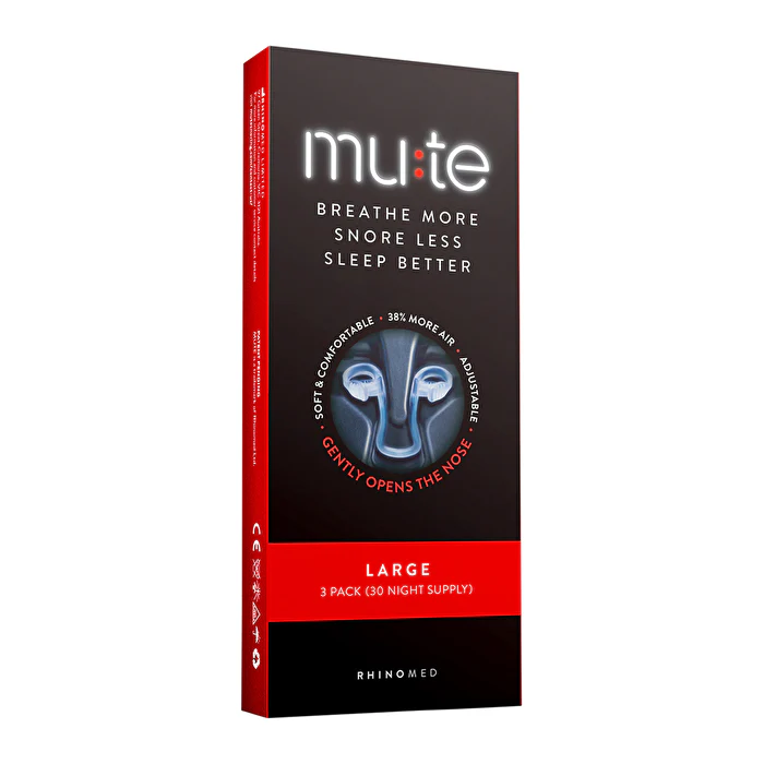 Rhinomed Mute (Breathe More, Snore Less, Sleep Better) Large x (30 night supply) 3 Pack