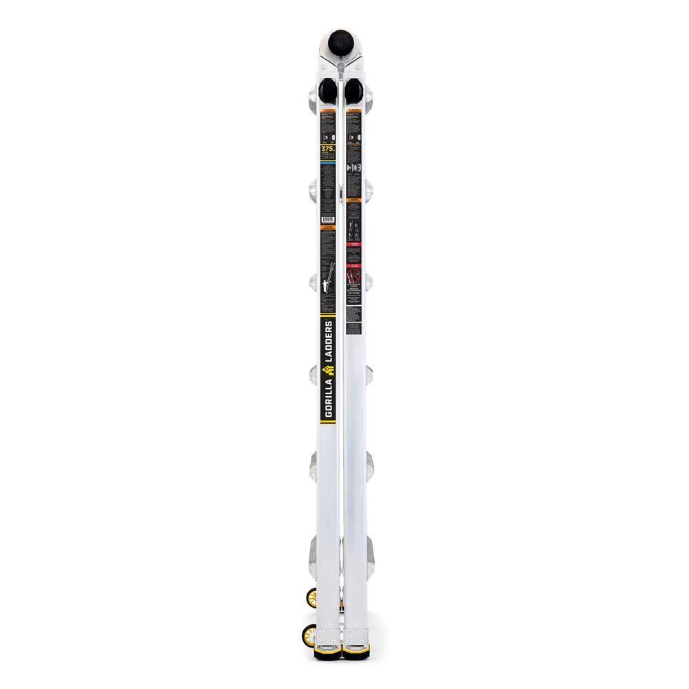 Gorilla Ladders 26 ft. Reach MPXW Aluminum Multi-Position Ladder with Wheels, 375 lb. Load Capacity Type IAA Duty Rating