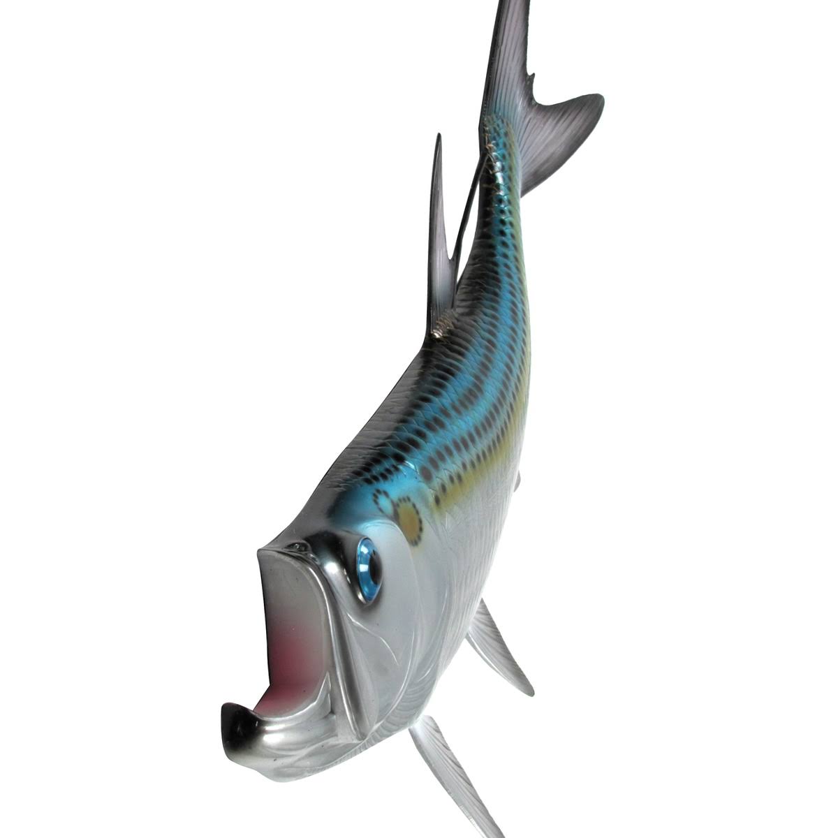 Treasure Gurus 48x22 Tarpon Saltwater Trophy Taxidermy Wall Mount Fish Hand Painted Lifelike Plaque