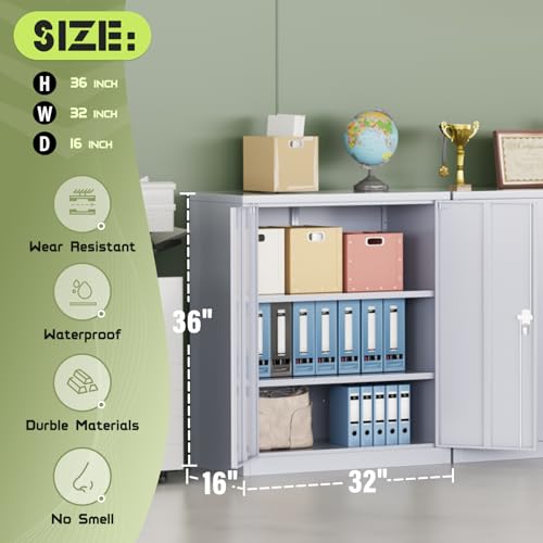 Incbruce 72” Metal Storage Cabinet, Garage Cabinets and Storage System with Doors and Shelves, Tall Lockable Tool Cabinet for Garage, Office, Home (Black)