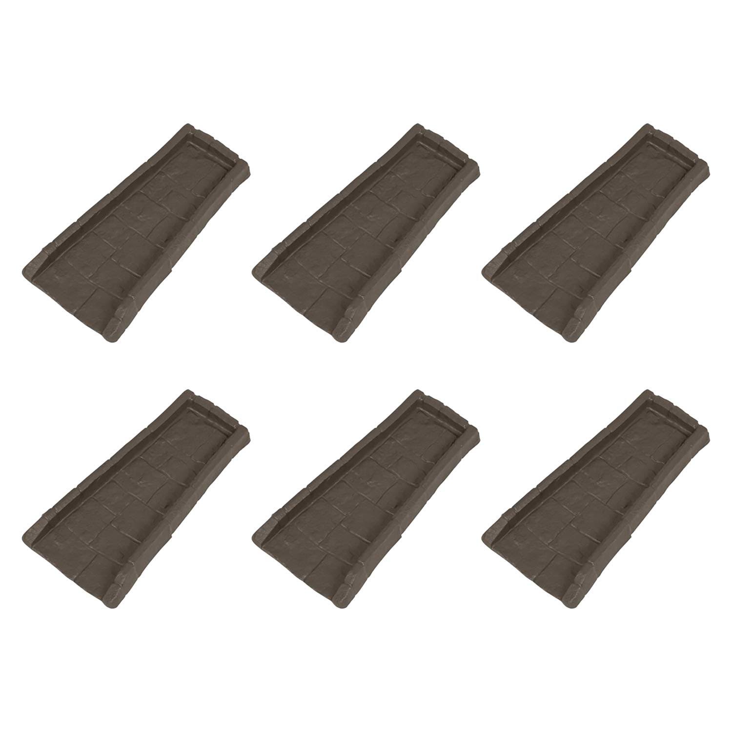 Suncast Outdoor Decorative Rain Gutter Downspout Splash BLOCK, Java (6 Pack)