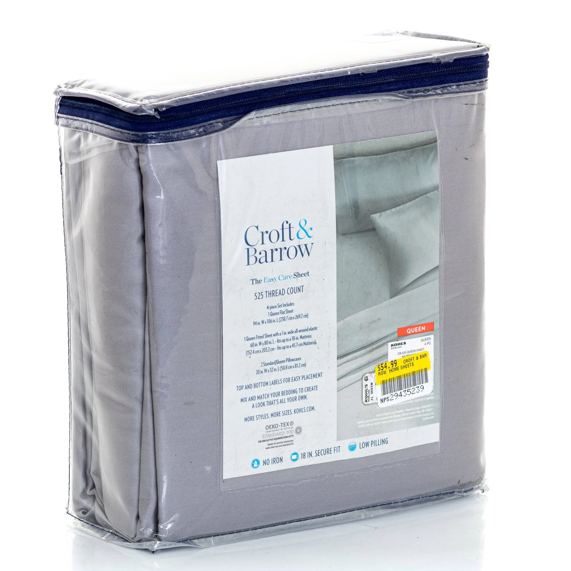 Croft u0026 Barrow The Easy Care Sheet Set, Light Grey