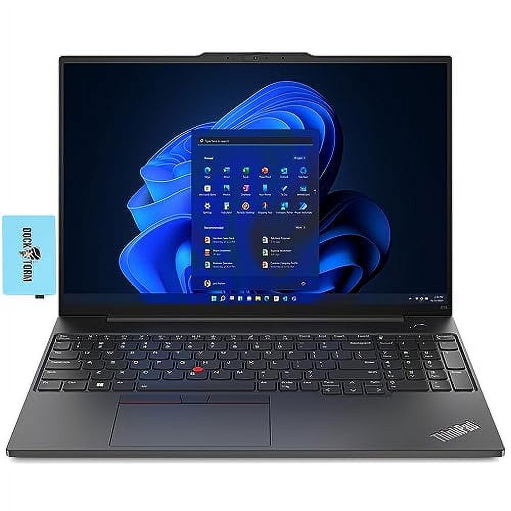 Lenovo ThinkPad E16 Gen 1 16.0" 60Hz IPS Business Laptop (AMD Ryzen 5 7530U 6-Core, 12GB RAM, 2TB PCIe SSD, AMD Radeon, Fingerprint, WiFi, Bluetooth, Webcam, Ethernet LAN (RJ-45, Win 10 Pro) w/Hub