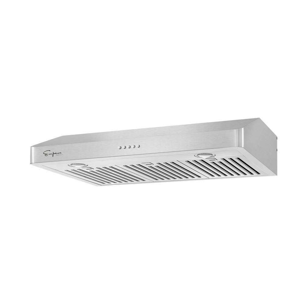 Empava 36 in. 500 CFM Ducted Under Cabinet Range Hood with Push Button Controls Stainless Steel | EMPV-36RH12