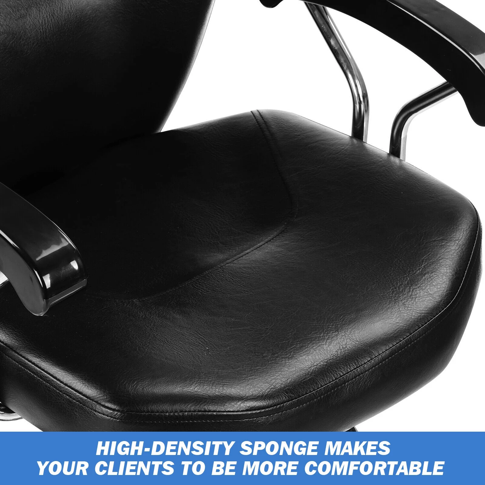 Artist hand Black All Purpose Hydraulic Barber Chair Reclining Hair Stylist Salon Equipment for Barbershop