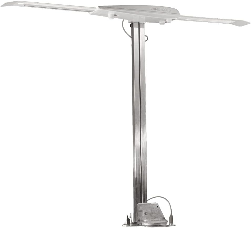 Winegard RV-3095 Sensar III Batwing Amplified RV TV Antenna (VHF/UHF, Digital, 4K Ready, 55 Mile Range), Light Gray