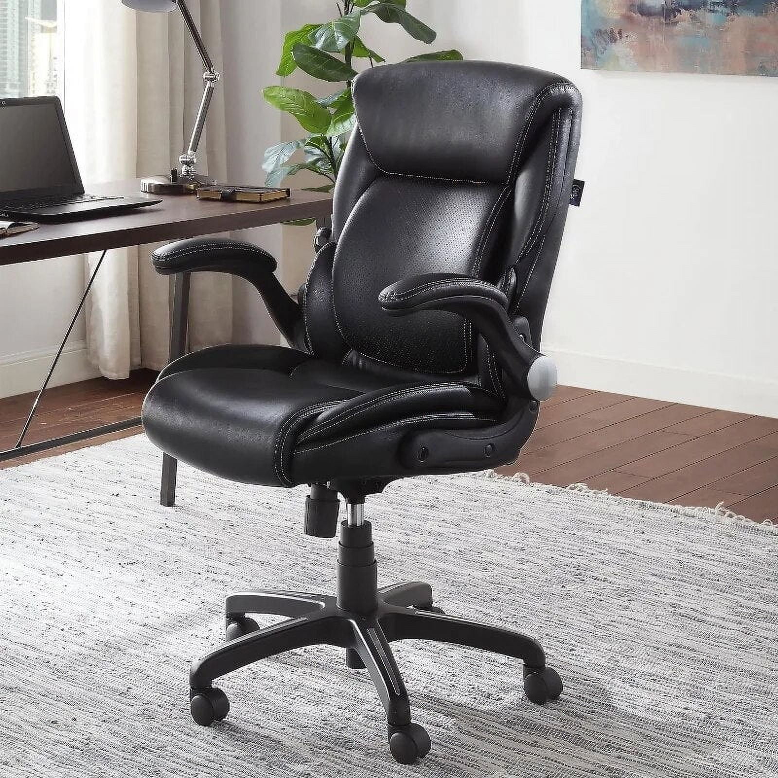 Serta Air Lumbar Bonded Leather Manager Office Chair, Black  Office Furniture  Office Chair  Ergonomic Chair  Gamer Chair