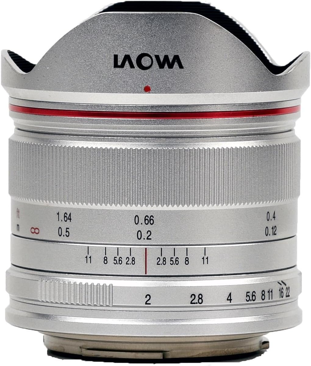 Venus Laowa 7.5mm f/2 Lens Lightweight for Micro Four Thirds Mount, Silver