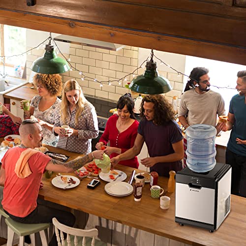 SYCEES Nugget Ice Maker Countertop, 13lbs Storage, Sonic Ice Ready in 7 Mins, 2 Ways to Add Water, Self-Cleaning Pellet Ice Machine for Home, Office, Bar, Cafe, Restaurant, Commercial Use
