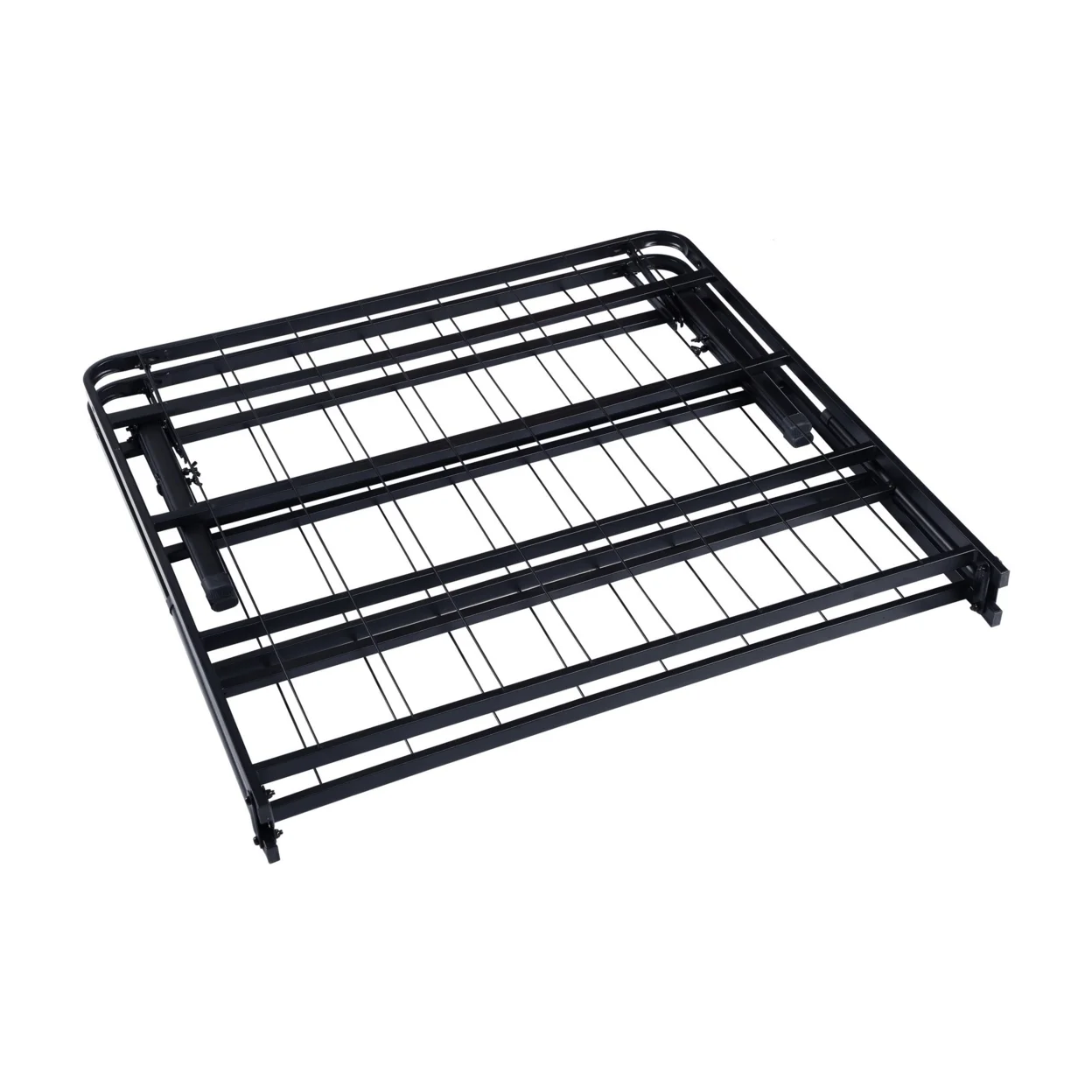 Adel Full Size Low Profile Bed Foldable Metal Frame Black