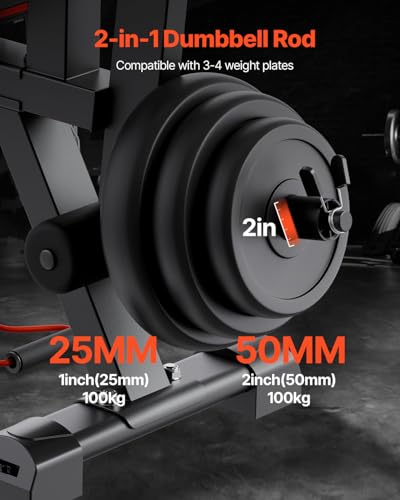 VEVOR Weight Bench, 800lbs Adjustable Weight Bench Press for Full Body Workout, Exercise Sit up Bench for Home Gym Strength Training, Flat Bench with with Leg Extension, Preacher Pad, Fast Adjustment