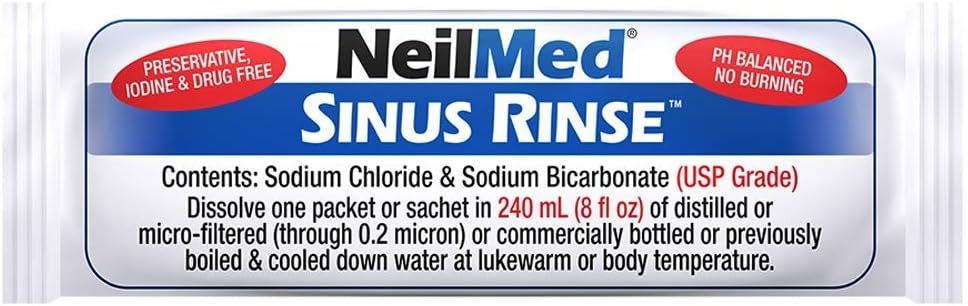 NeilMed Sinugator Cordless Pulsating Nasal Wash Kit with One Irrigator, 30 Premixed Packets and 3 AA Batteries