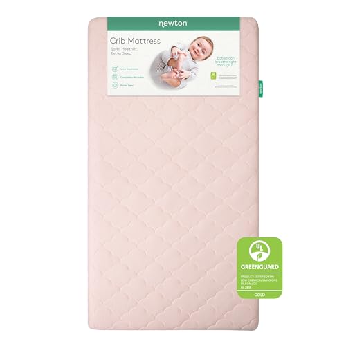 Newton Baby Crib Mattress and Toddler Bed - 100% Breathable Proven to Reduce Suffocation Risk, 100% Washable, 2-Stage, Non-Toxic Better Than Organic, Removable Cover - Deluxe 5.5" Thick- White