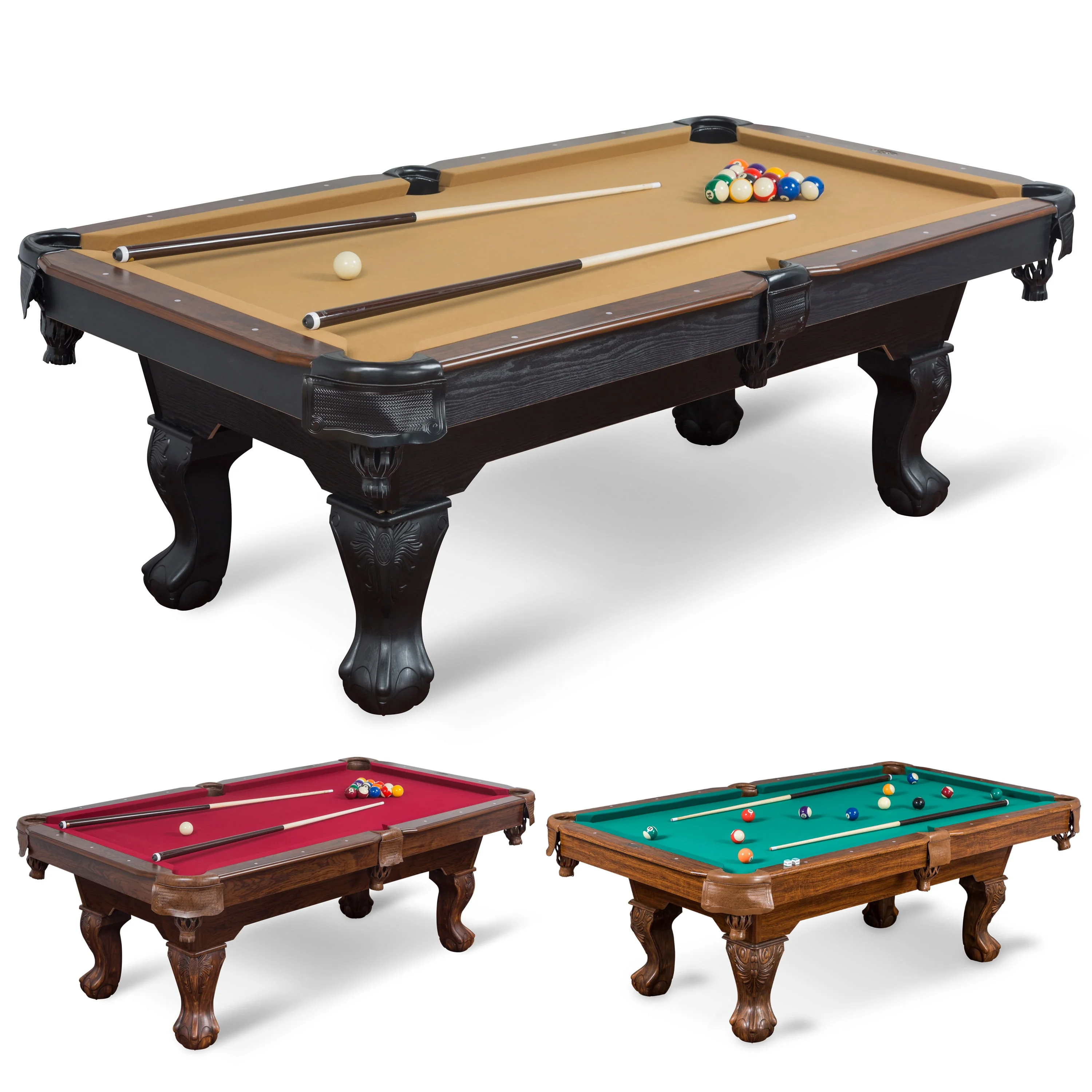 Classic Sports Brighton 87 Billiard Pool Table in Tan