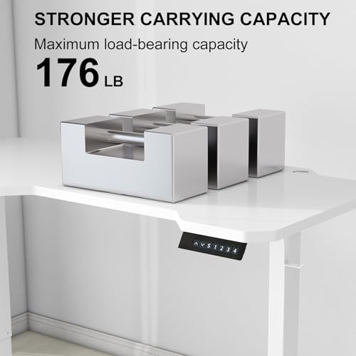 Dual Motor L-Shaped Standing Desk Height Adjustable, 59" Height Adjustable Electric Sit to Stand Desk, Stand Up Computer Desk for Home Office with Splice Board
