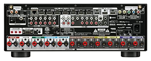 Denon AVR-X4800H 9.4 Channel 8K Home Theater Receiver IMAX Enhanced with Dolby Atmos/DTS:X and HEOS Built-in (Renewed)