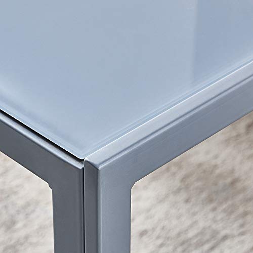 2-Tier Glass Dining Table for 4-6, Modern Rectangular Kitchen Table with Storage Shelf and Chrome Legs, 47.2¡± Rectangle Dining Room Table Dinette Table for Home Restaurant, Clear