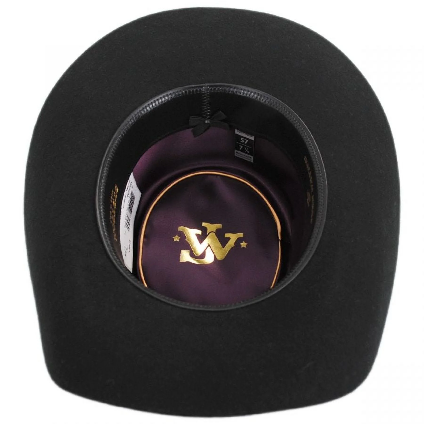 John Wayne Chinook Wool Felt Gambler Hat - 6.875 - Black