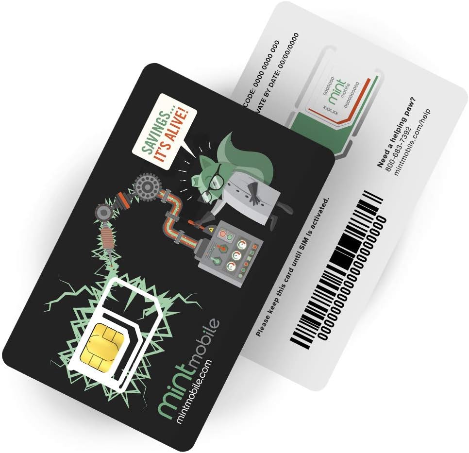 $20/Month Mint Mobile Wireless Plan | 10GB of 5G ? 4G LTE Data + Unlimited Talk & Text for 3 Months (3-in-1 GSM SIM Card)