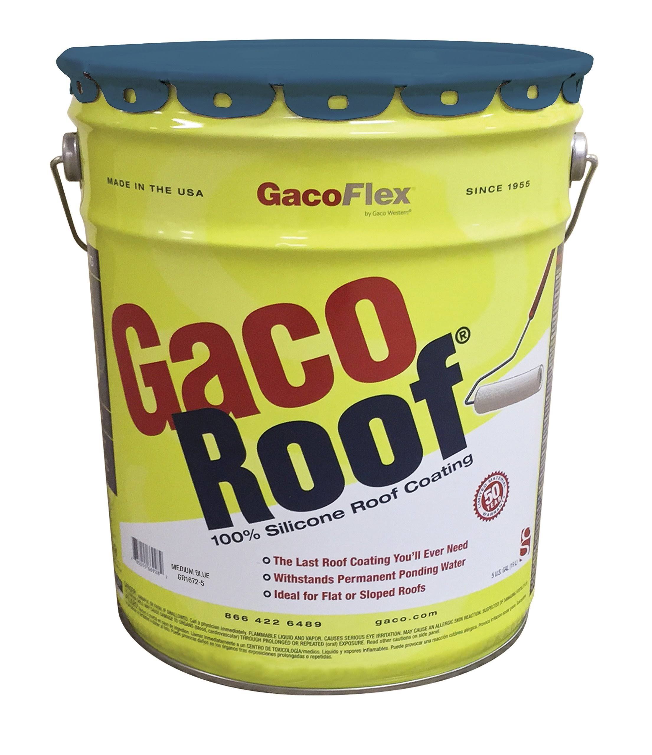 Gaco Roof Silicone Roof Coating 5 Gallon Medium Blue