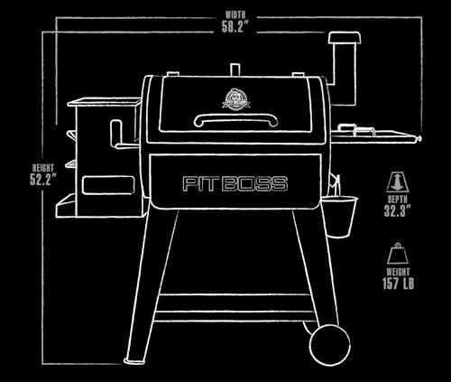 Pit Boss 10537 PB0820SP Wood Pellet Grill, 820 Square Inches, Black