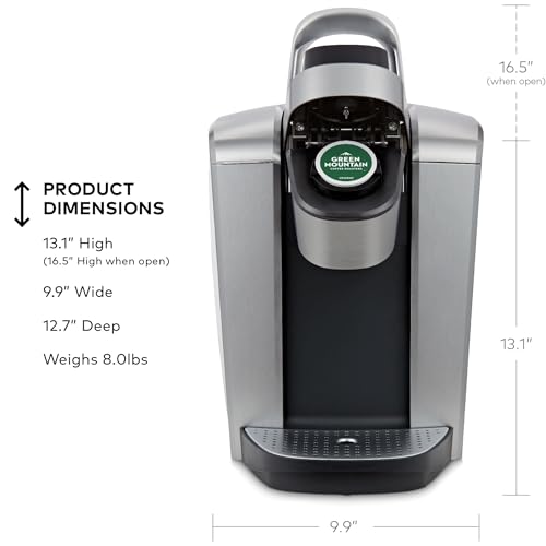 Keurig K-Elite Single Serve K-Cup Pod Coffee Maker, with Strength and Temperature Control, Iced Coffee Capability, 8 to 12oz Brew Size, Programmable, Brushed Slate
