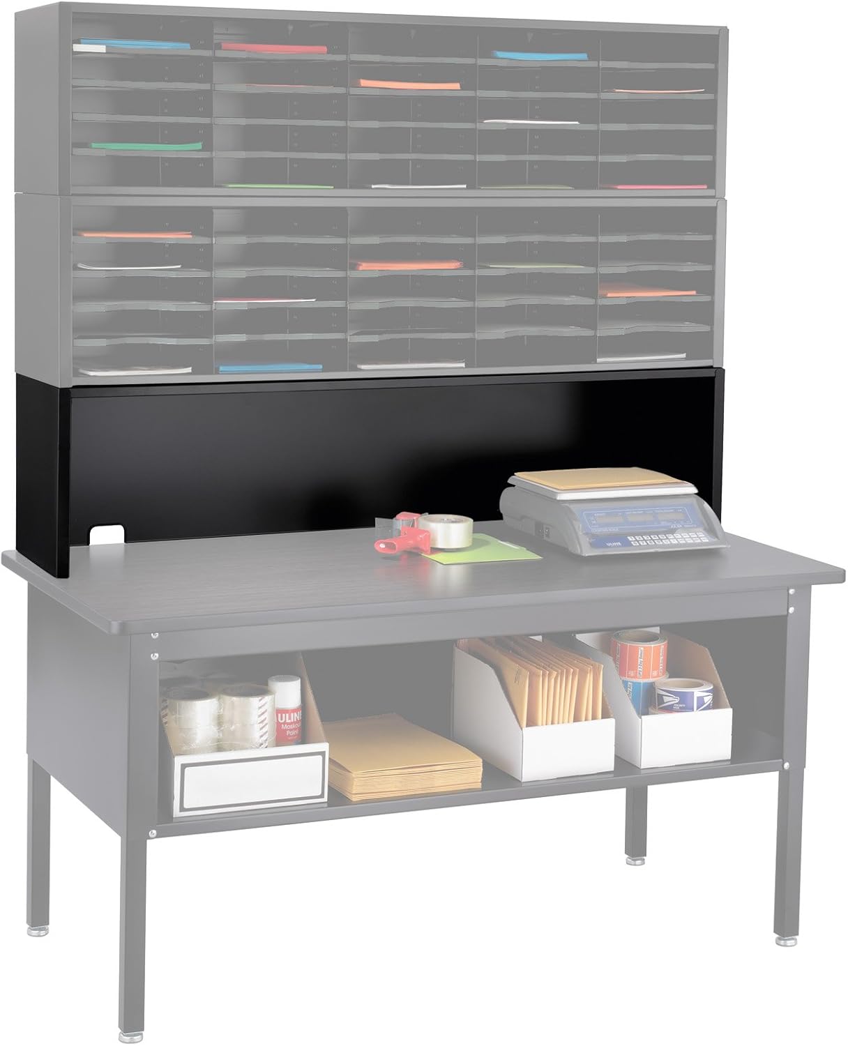 Safco Products 7752BL E-Z Sort Mail Station Riser for use with Sorting Table, sold separately, Black