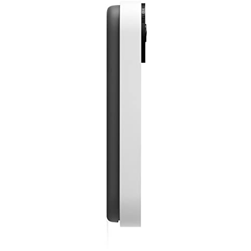 Google Nest Doorbell (Wired, 2nd Gen) - Wired Video Doorbell Camera - Doorbell Security Camera - Snow