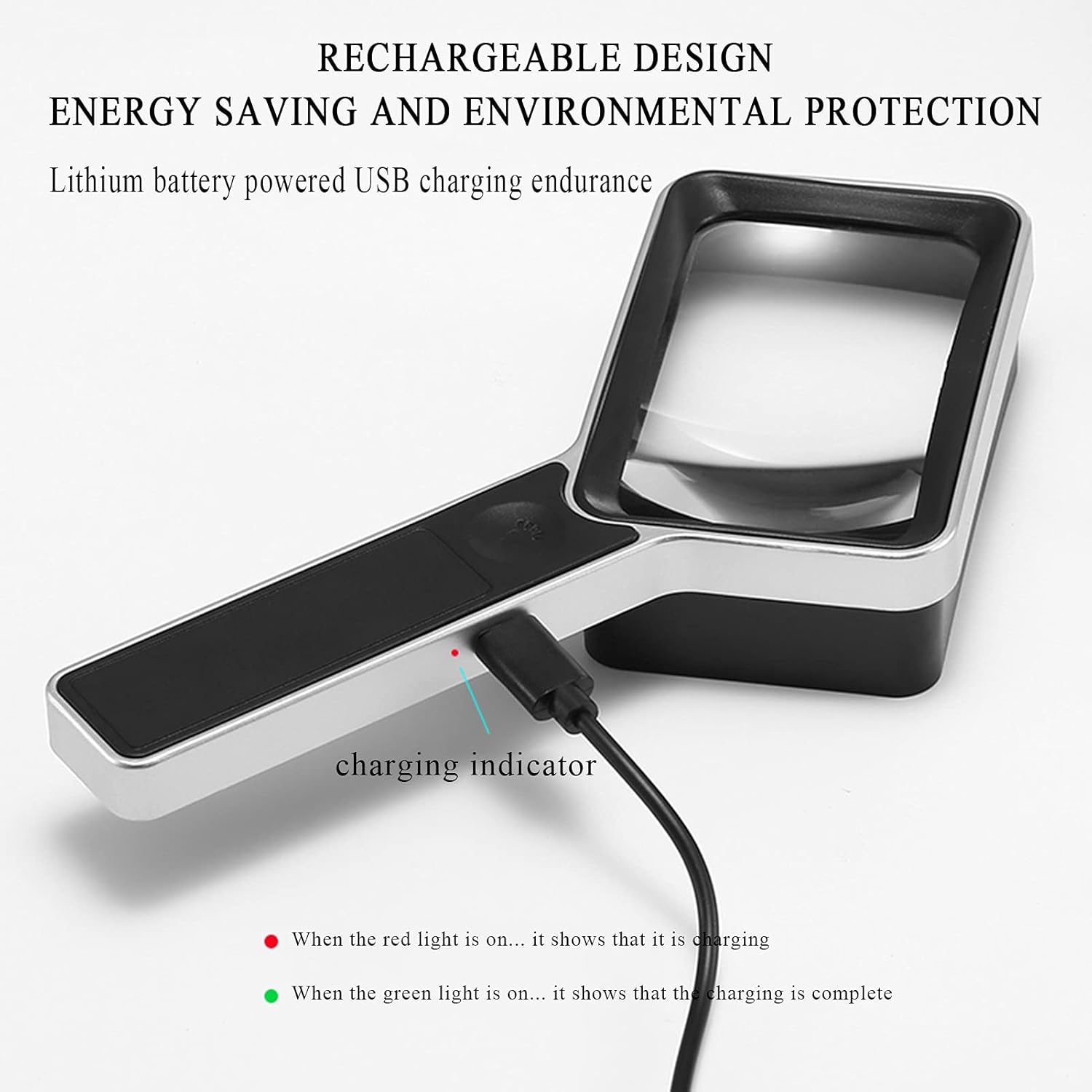 Magnifying Glasses with Light and Stand for Reading Handheld Magnifier 30X with 6 LED Magnifying Glass for Visually Impaired